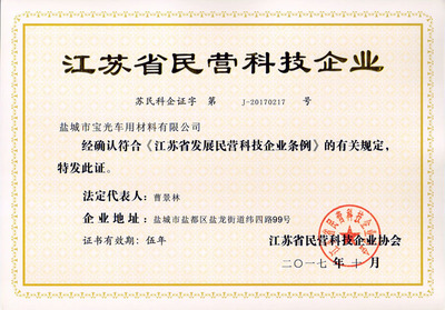 江苏省民营科技企业